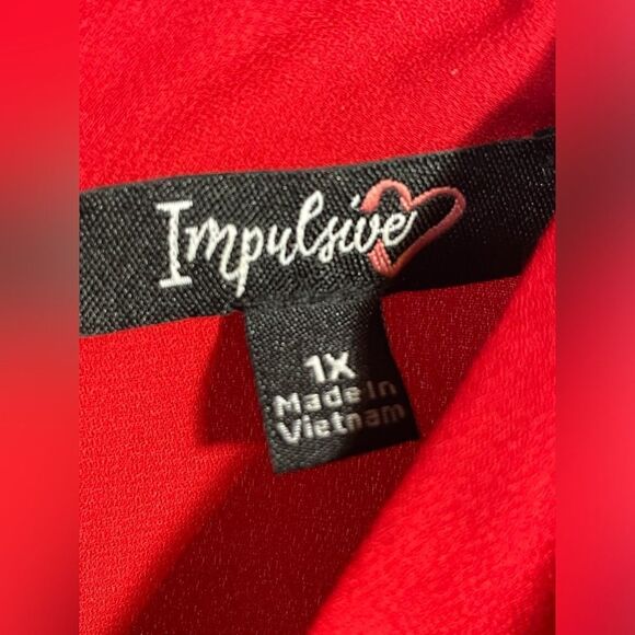 Impulsive bright red mullet top - Picture 7 of 7